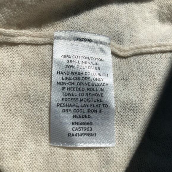 Rachel Parcell Ruffle Sleeve Cardigan Oatmeal S - Picture 8 of 8